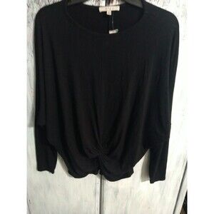 Gaze Criss Cross Long Sleeve Black Small Boho City Artsy